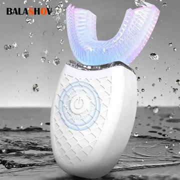 360-degree cleaning waterproof toothbrush with LED light for hands-free teeth brushing.