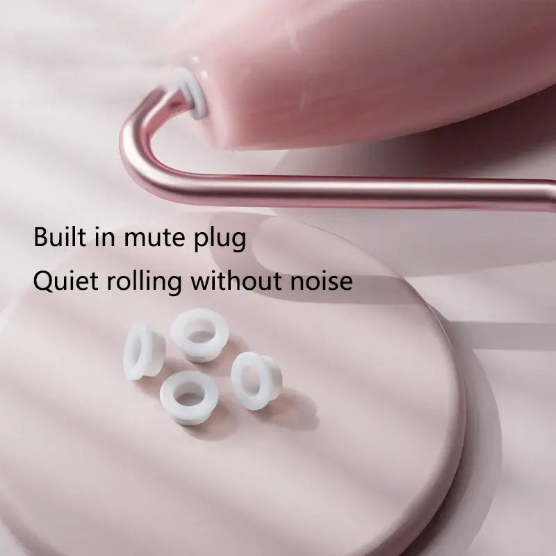 Face and neck massager roller with mute plug for quiet, soothing rolling massage experience.