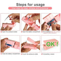 Step-by-step guide for using the Mini Heat Bag Sealing Machine, showing battery installation and closure process.